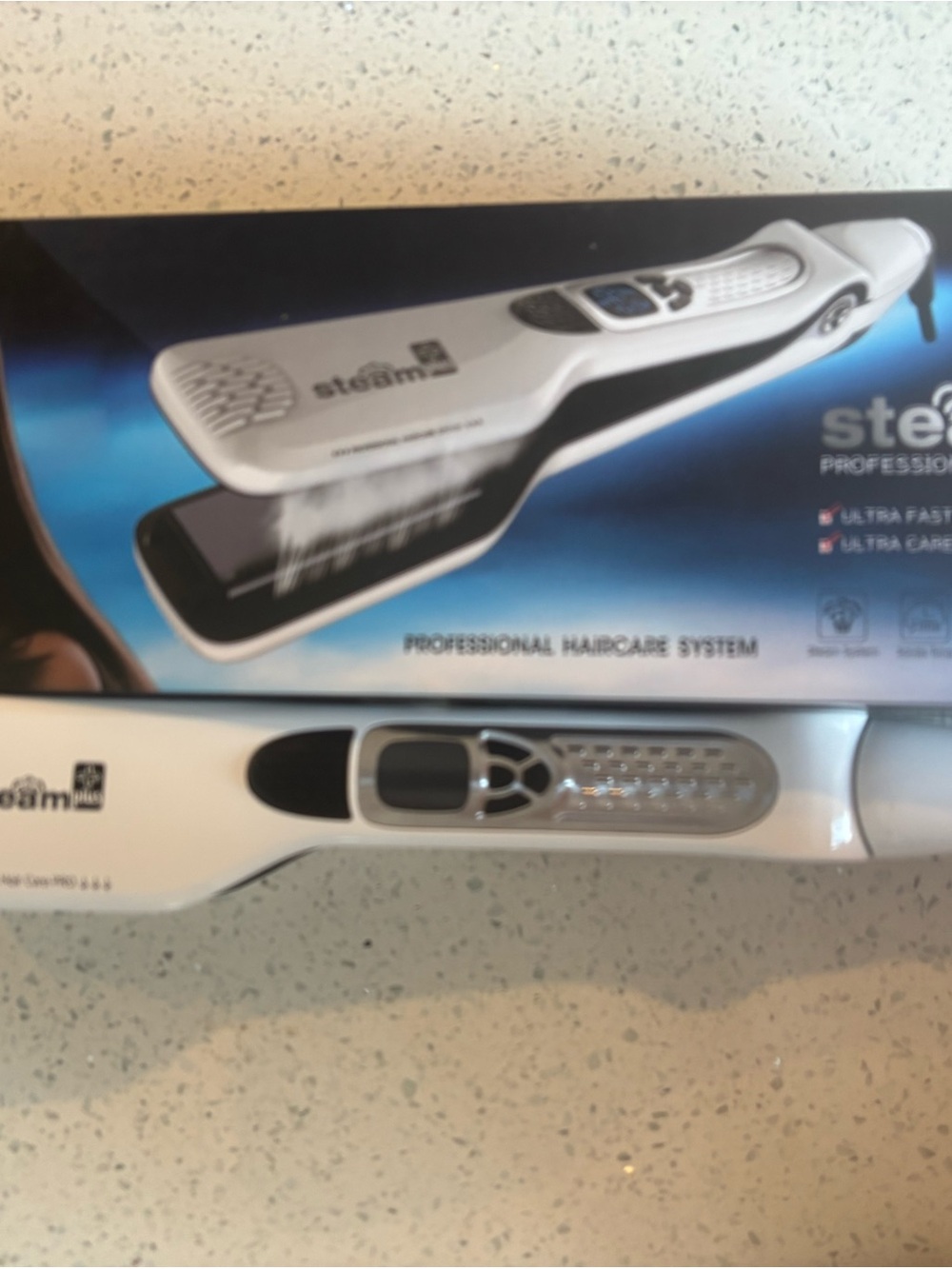 SteamPro Professional White Hair Straightener